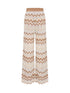 Geometric Pattern Knit Pants – Brown