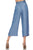 Frilled Paper Bag Waist Wide Leg Crop Pants