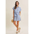 Classic With a Twist Textured Stripe Waist-Tie Shirt Dress