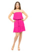 Strapless Tiered Mini Tube Dress – Hot Pink