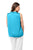 Sofia Detailed Tank Top in Blue Jewell
