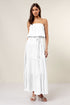 Maxi Tiered Tube Dress with Elasticized Waist – Off White