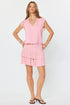 Mini Dress With Pleated Skirt – Spanish Pink