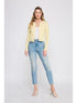 Lightweight Pointelle Cardigan yellow