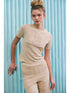 Pointelle Knit Short Sleeve Top