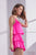 Merissa Ruffle Romper Dress Hot Pink