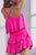 Merissa Ruffle Romper Dress Hot Pink