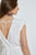 Metal Beaded Drawstring Wrap Dress White