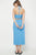 Sea Blue Halter Open Knit Midi Dress