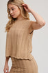 Sleeveless Knit Sweater Top