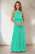 Maxi Halter Tiered Dress – Biscay Green