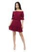 Allure Off Shoulder Smocked Mini Dress – Blackberry