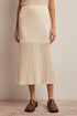 Pointelle Knit Midi Skirt