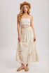 Boho Sheer Lace Maxi Skirt with Lining