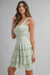 Sleeveless Knit Ruffled Tiered Mini Dress