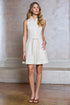 Eyelet Embroidery Sleeveless Shirt Mini Dress