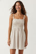 Cord Detail Smocking Mini Dress – Papyrus