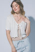 Tie-Front Knit Crop Top