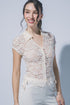 Sheer Lace Button Down Blouse