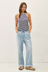 Ultra Comfy Pull On Wide Leg Denim Pants