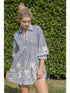 Spring Embroidered Shirt Dress