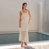 Floral Applique Knit Maxi Dress