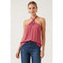Cord Keyhole Sleeveless Top
