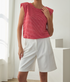 Stripe Knit Bubble Hem Top