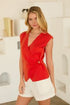 Sleeveless Wrap Knit Top