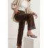 Cutout Hem Straight Leg Pants