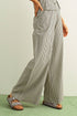 Striped Pattern Wide Leg Trouser