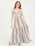 V-Neck Maxi Dress with Embroidery