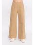 Twill Wide Pants with Button Pocket