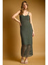 Net Pattern On Bottom Knitted Dress