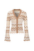 Geometric Pattern Knit Cardigan