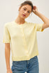 Basic Crew Neck Short Sleeve Cardigan