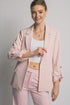 Woven Solid 3/4 Sleeve Blazer
