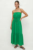 Strapless Drawstring Waist Maxi Dress – Peridot