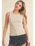 Jadine Knit Tank 3 in Pearl