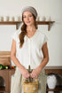 Raw Edge V Neck Sleeveless Knit Cardigan Sweater