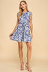 Fit And Flare Floral Printed Self Tie Dress