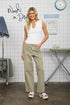 Washed Split U Neck Sleeveless Ribbed Knit Top