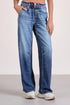 Elastic Waistband Loose Jeans
