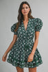 Embroidered Lace Mini Ruffle Tier Dress