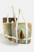 Straw Braided Hat Carrier Tote Bag