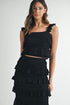 Amable Premium Ruffle Knit Top