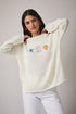 Round Neck Long Sleeve 'sea' Graphic Sweater