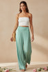 Smocked Waist Wide Leg Pant