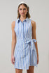 Joncy Striped Dalie Sleeveless Mini Dress