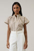 Keina Striped Mock Neck Top